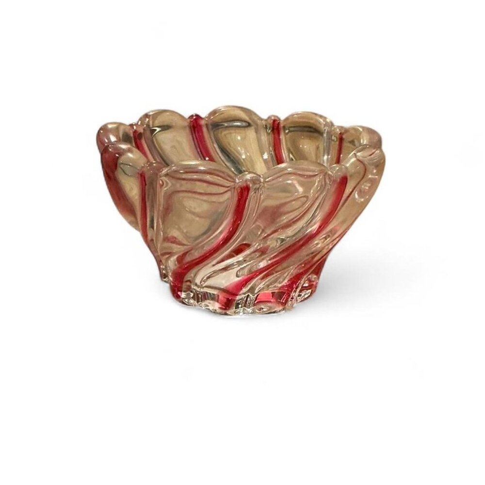 Vintage‎ Mikasa Peppermint Swirl Crystal